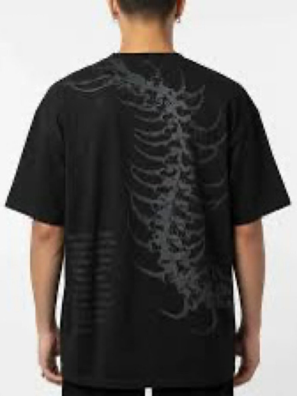 Dark Centipede Skeletal Graphic T-shirt – Unisex 3XL, Y2K Street Goth